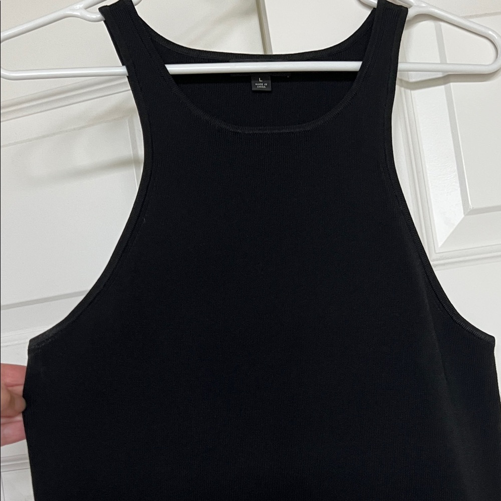 J. Crew Black Racerback Ribbed Tank Top - Picture 4 of 4